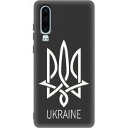 Черный чехол Uprint Huawei P30 Тризуб монограмма ukraine