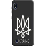 Черный чехол Uprint Samsung A105 Galaxy A10 Тризуб монограмма ukraine