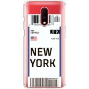Прозрачный чехол Uprint OnePlus 7 Ticket New York