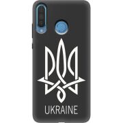 Черный чехол Uprint Huawei P30 Lite Тризуб монограмма ukraine
