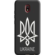 Черный чехол Uprint Xiaomi Redmi 8A Тризуб монограмма ukraine