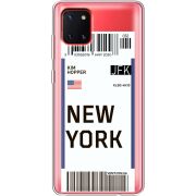 Прозрачный чехол BoxFace Samsung N770 Galaxy Note 10 Lite Ticket New York
