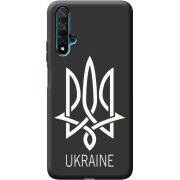 Черный чехол BoxFace Honor 20 Тризуб монограмма ukraine