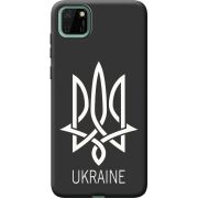 Черный чехол BoxFace Huawei Y5p Тризуб монограмма ukraine