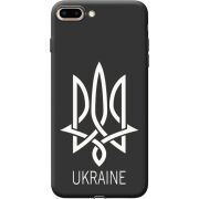 Черный чехол Uprint Apple iPhone 7/8 Plus Тризуб монограмма ukraine