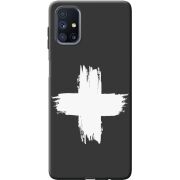 Черный чехол BoxFace Samsung M515 Galaxy M51 Білий хрест ЗСУ