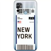 Прозрачный чехол BoxFace OPPO A53 Ticket New York
