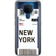 Прозрачный чехол BoxFace Nokia 5.4 Ticket New York