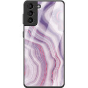 Защитный чехол BoxFace Glossy Panel Samsung G991 Galaxy S21 Purple Marble