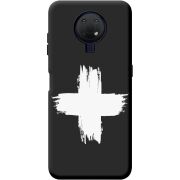 Черный чехол BoxFace Nokia G10 Білий хрест ЗСУ