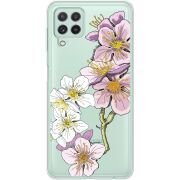 Прозрачный чехол BoxFace Samsung Galaxy M22 (M225)  Cherry Blossom