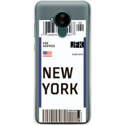 Прозрачный чехол BoxFace Nokia C30 Ticket New York