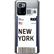 Прозрачный чехол BoxFace Xiaomi Poco X3 GT Ticket New York