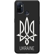 Черный чехол BoxFace OPPO A53 Тризуб монограмма ukraine