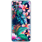 Чехол BoxFace OPPO A15/A15s flowers in the tropics