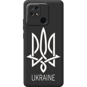 Черный чехол BoxFace Xiaomi Redmi 10C Тризуб монограмма ukraine