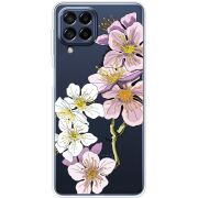 Прозрачный чехол BoxFace Samsung Galaxy M53 5G (M536)  Cherry Blossom
