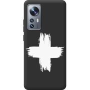 Черный чехол BoxFace Xiaomi 12 / 12X Білий хрест ЗСУ
