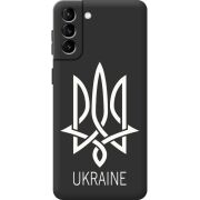 Черный чехол BoxFace Samsung Galaxy S21 FE (G990) Тризуб монограмма ukraine