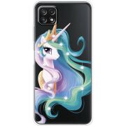 Чехол со стразами Samsung Galaxy A22 5G (A226) Unicorn Queen