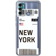 Прозрачный чехол BoxFace Motorola G60 Ticket New York