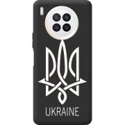 Черный чехол BoxFace Huawei Nova 8i Тризуб монограмма ukraine
