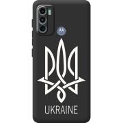 Черный чехол BoxFace Motorola G60 Тризуб монограмма ukraine