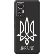 Черный чехол BoxFace Xiaomi 12 Lite Тризуб монограмма ukraine