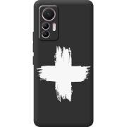 Черный чехол BoxFace Xiaomi 12 Lite Білий хрест ЗСУ