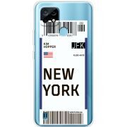 Прозрачный чехол BoxFace Realme C21 Ticket New York