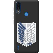 Черный чехол BoxFace Motorola E7 Power Атака Титанов Крылья Свободы