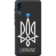 Черный чехол BoxFace Motorola E7 Power Тризуб монограмма ukraine