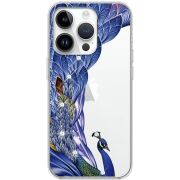 Чехол со стразами Apple iPhone 14 Pro Peafowl