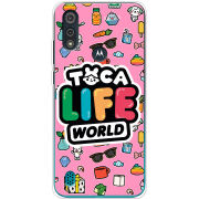 Чехол BoxFace Motorola E6i Toca Boca Life World