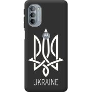 Черный чехол BoxFace Motorola G31 Тризуб монограмма ukraine