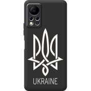 Черный чехол BoxFace Infinix Hot 11S Тризуб монограмма ukraine
