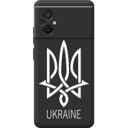 Черный чехол BoxFace Poco M5 Тризуб монограмма ukraine
