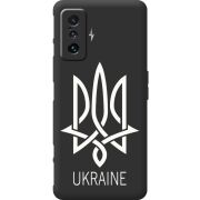 Черный чехол BoxFace Poco F4 GT Тризуб монограмма ukraine