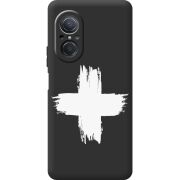 Черный чехол BoxFace Huawei Nova 9 SE Білий хрест ЗСУ