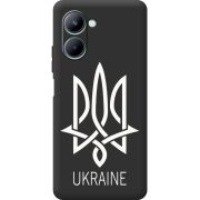 Черный чехол BoxFace Realme C33 Тризуб монограмма ukraine