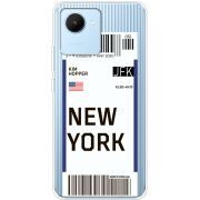 Прозрачный чехол BoxFace Realme C30 Ticket New York