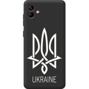 Черный чехол BoxFace Samsung Galaxy A04e (A042) Тризуб монограмма ukraine