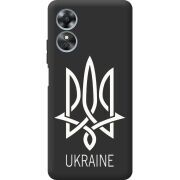Черный чехол BoxFace OPPO A17 Тризуб монограмма ukraine