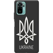 Черный чехол BoxFace Poco M5s Тризуб монограмма ukraine