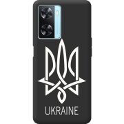 Черный чехол BoxFace OPPO A77 Тризуб монограмма ukraine