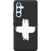 Черный чехол BoxFace Samsung Galaxy A54 5G (A546) Білий хрест ЗСУ