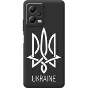 Черный чехол BoxFace Poco X5 5G Тризуб монограмма ukraine