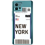 Прозрачный чехол BoxFace Motorola G72 Ticket New York