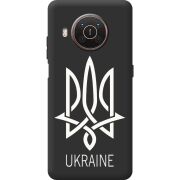 Черный чехол BoxFace Nokia X10 Тризуб монограмма ukraine