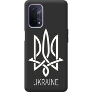 Черный чехол BoxFace OPPO A54 5G Тризуб монограмма ukraine